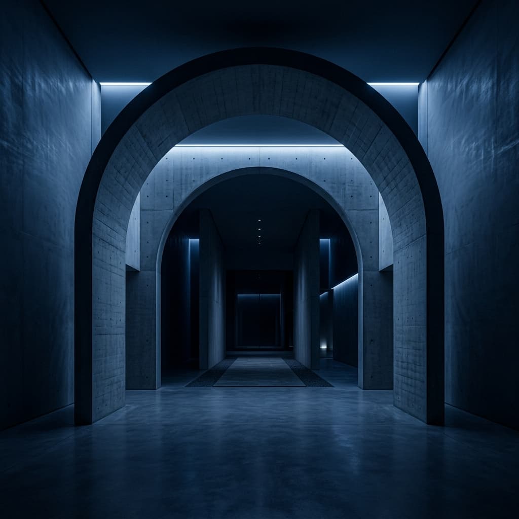 Symmetrical architectural arch framing the contact invitation - Ifeoluwa Olarewaju