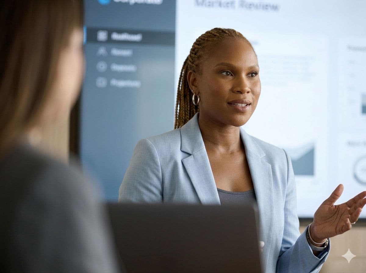 Ifeoluwa Olarewaju speaking at a leadership conference